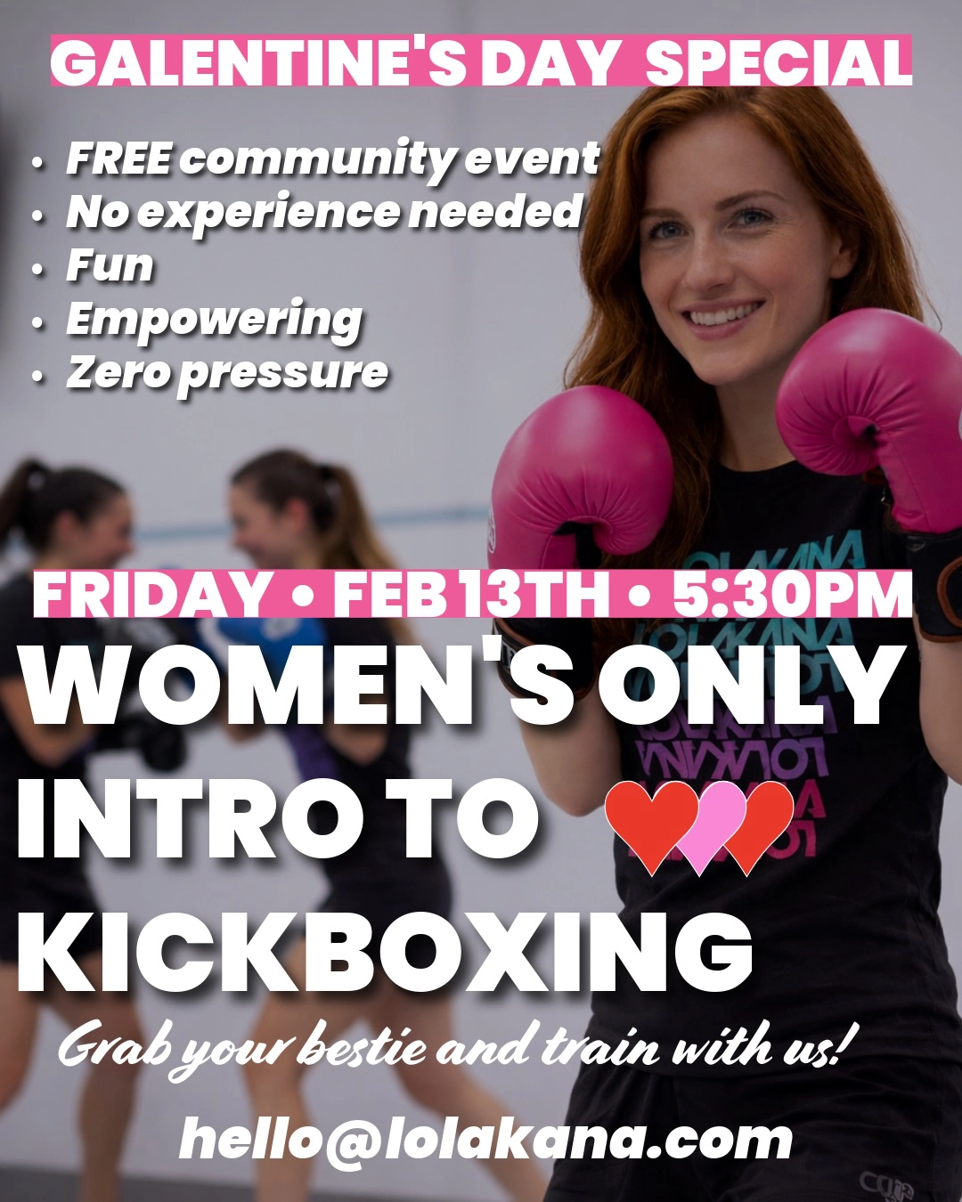 free women's only kickboxing event